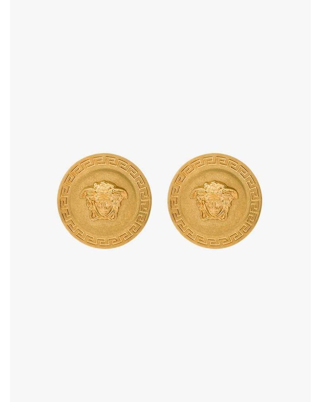 Pendientes Versace de color Metallic