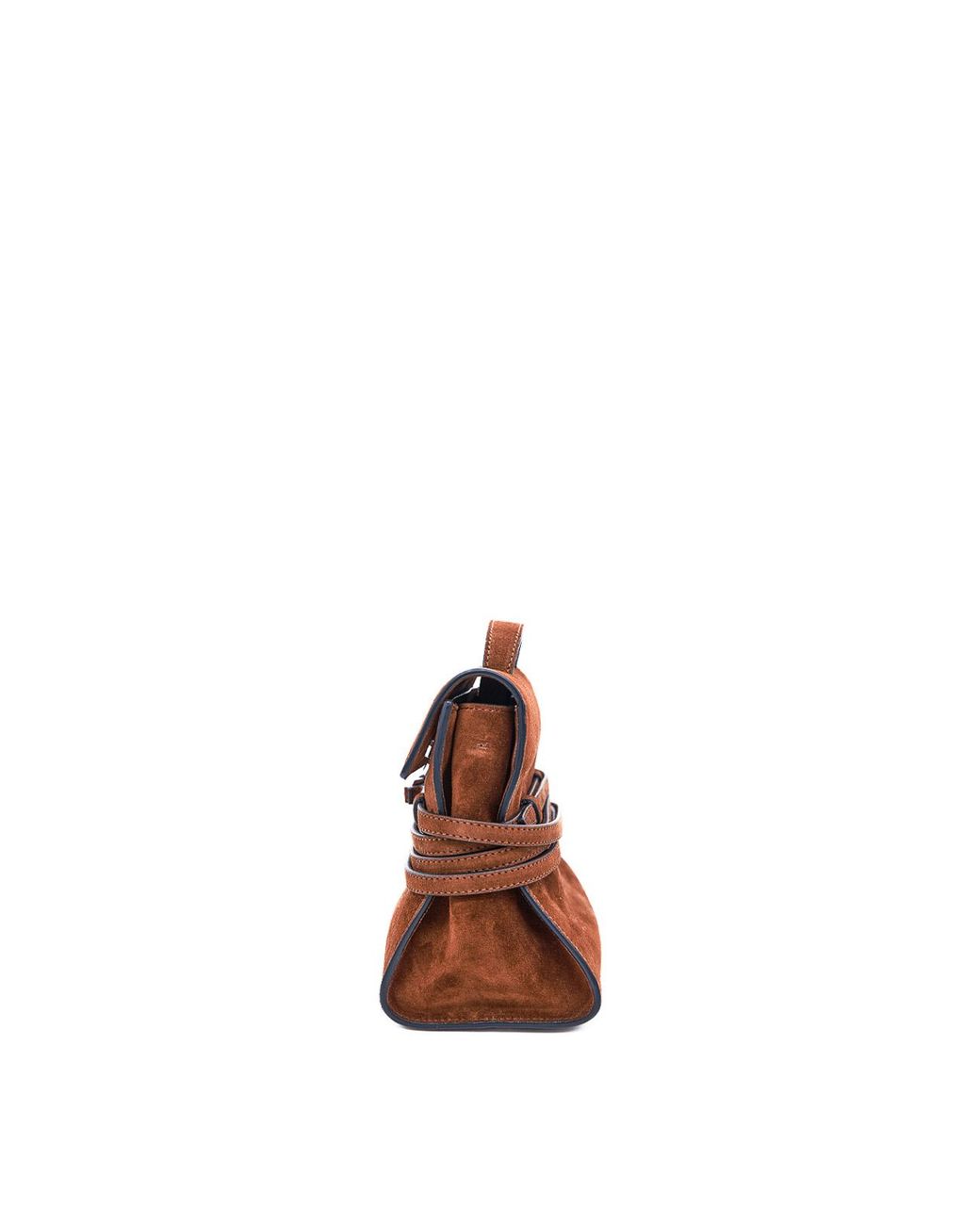 Moschino Brown Tie Me Small Suede Bag