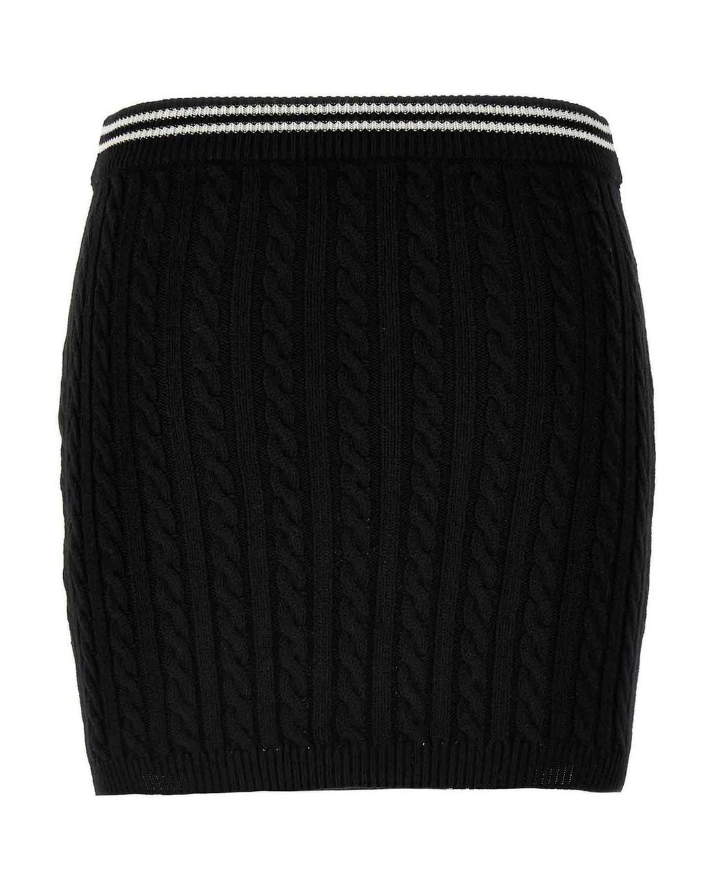Alessandra Rich Black Braided Skirt