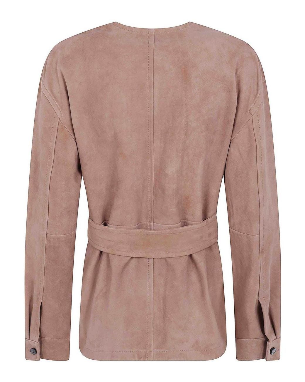 Max Mara Pink Mst Boemia Suede Jacket