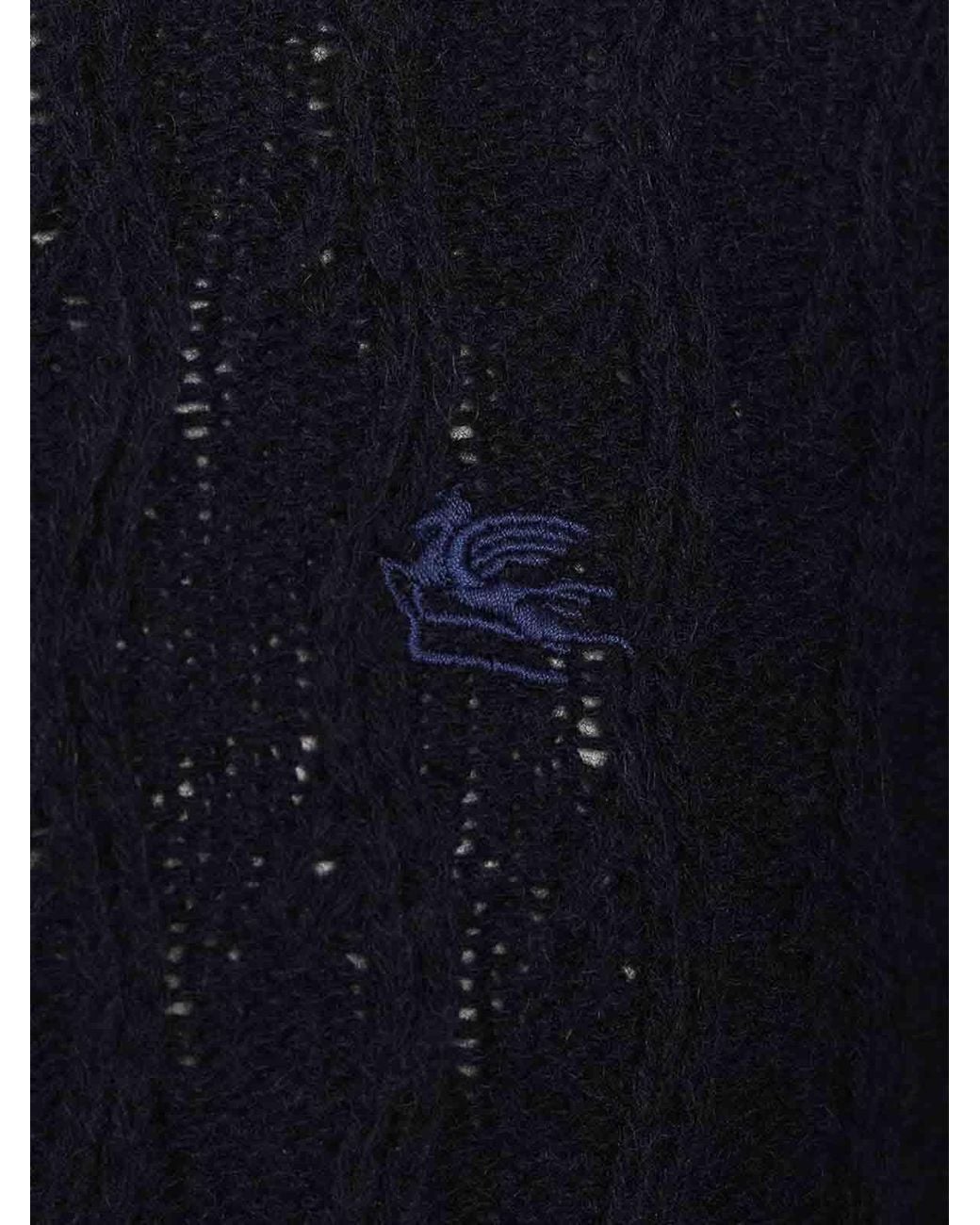 Etro Blue Cashmere Sweater for men