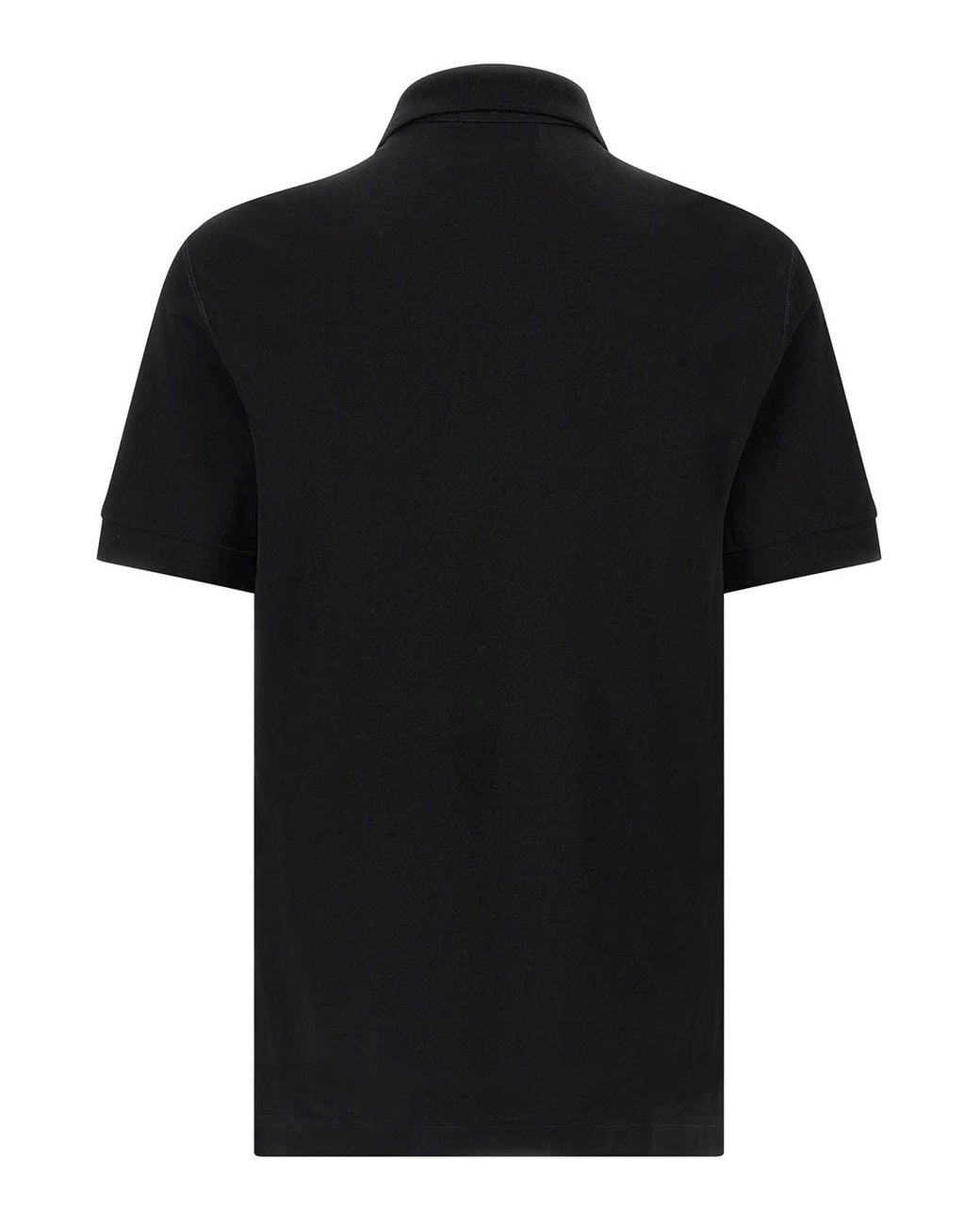 Dolce & Gabbana Black Logo Plate Polo Shirt for men
