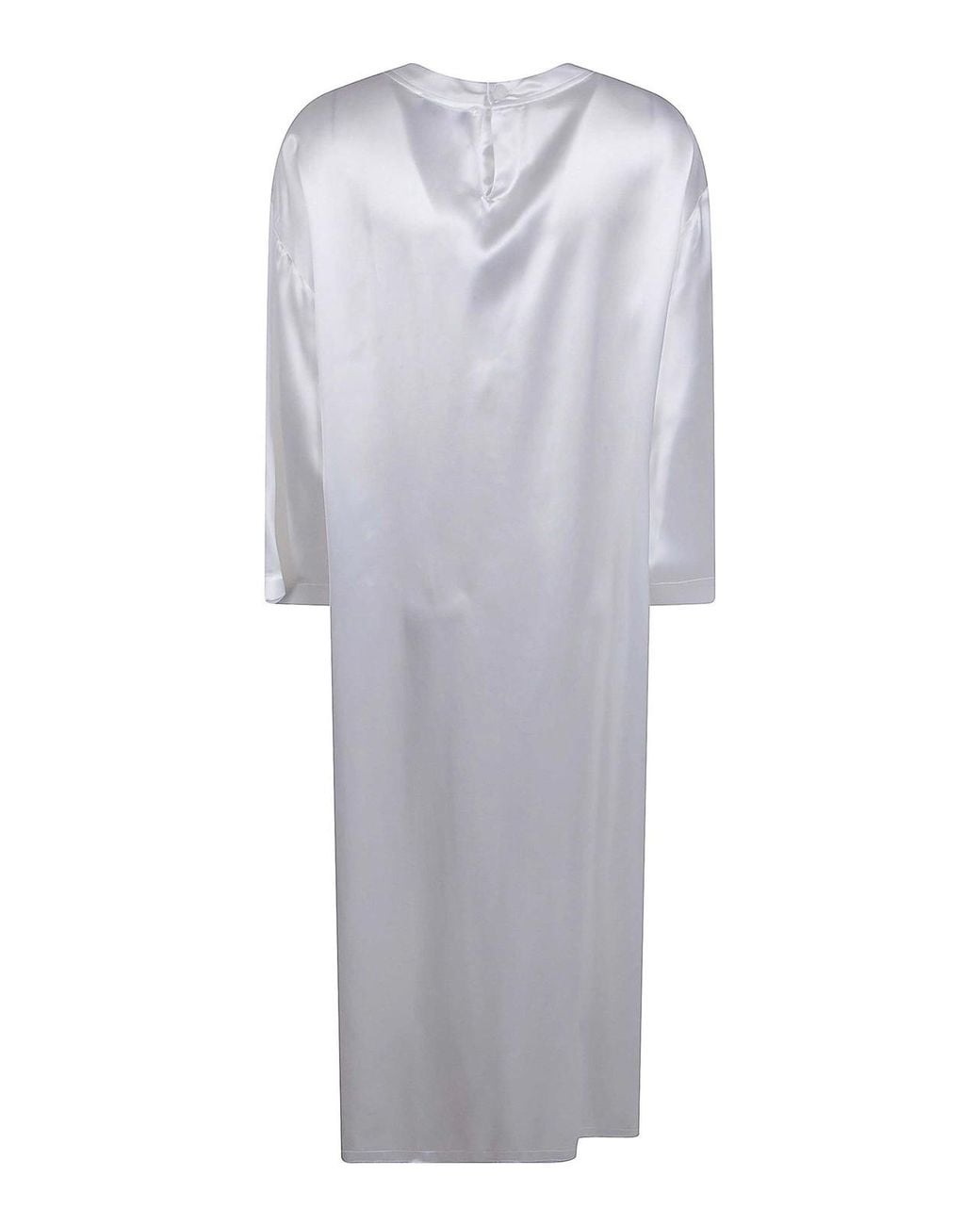 DARKPARK White Tara Satin Asymmetric Shirt