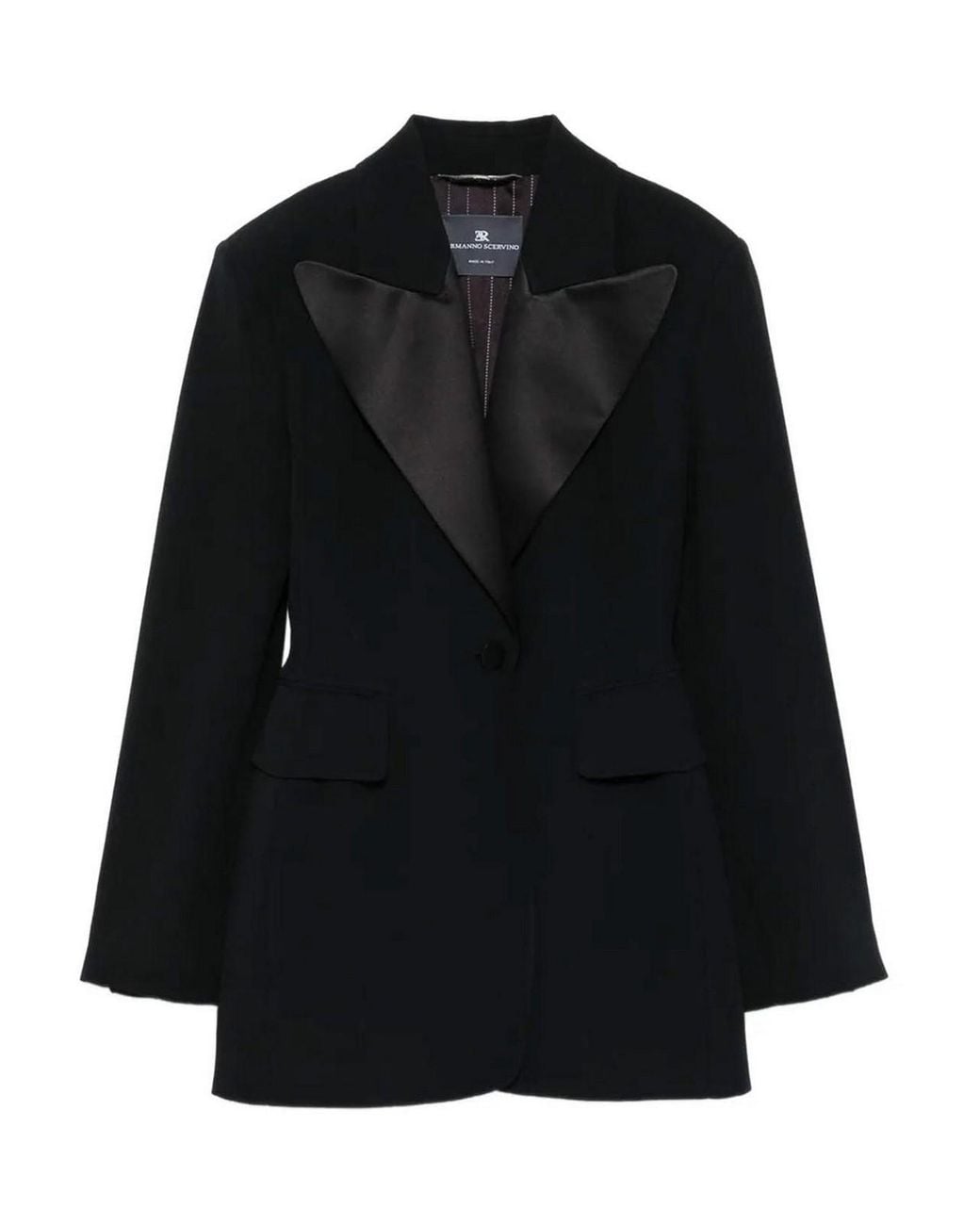 Ermanno Scervino Black Single-Breasted Jacket