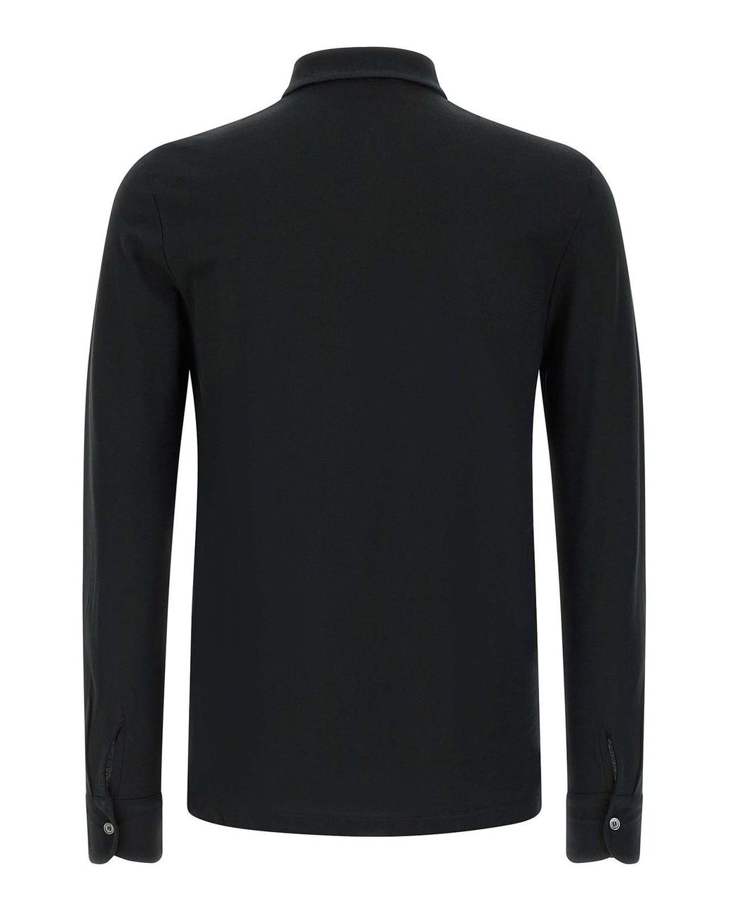 Zanone Black Ice Cotton Polo Shirt for men