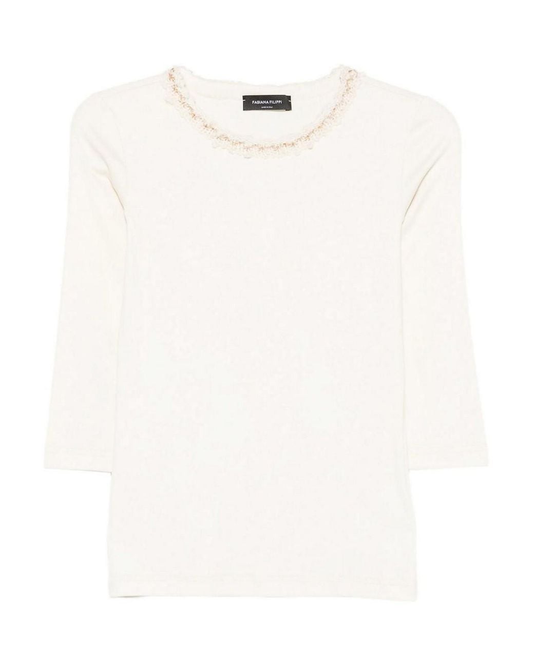 Fabiana Filippi White Cotton Sweater