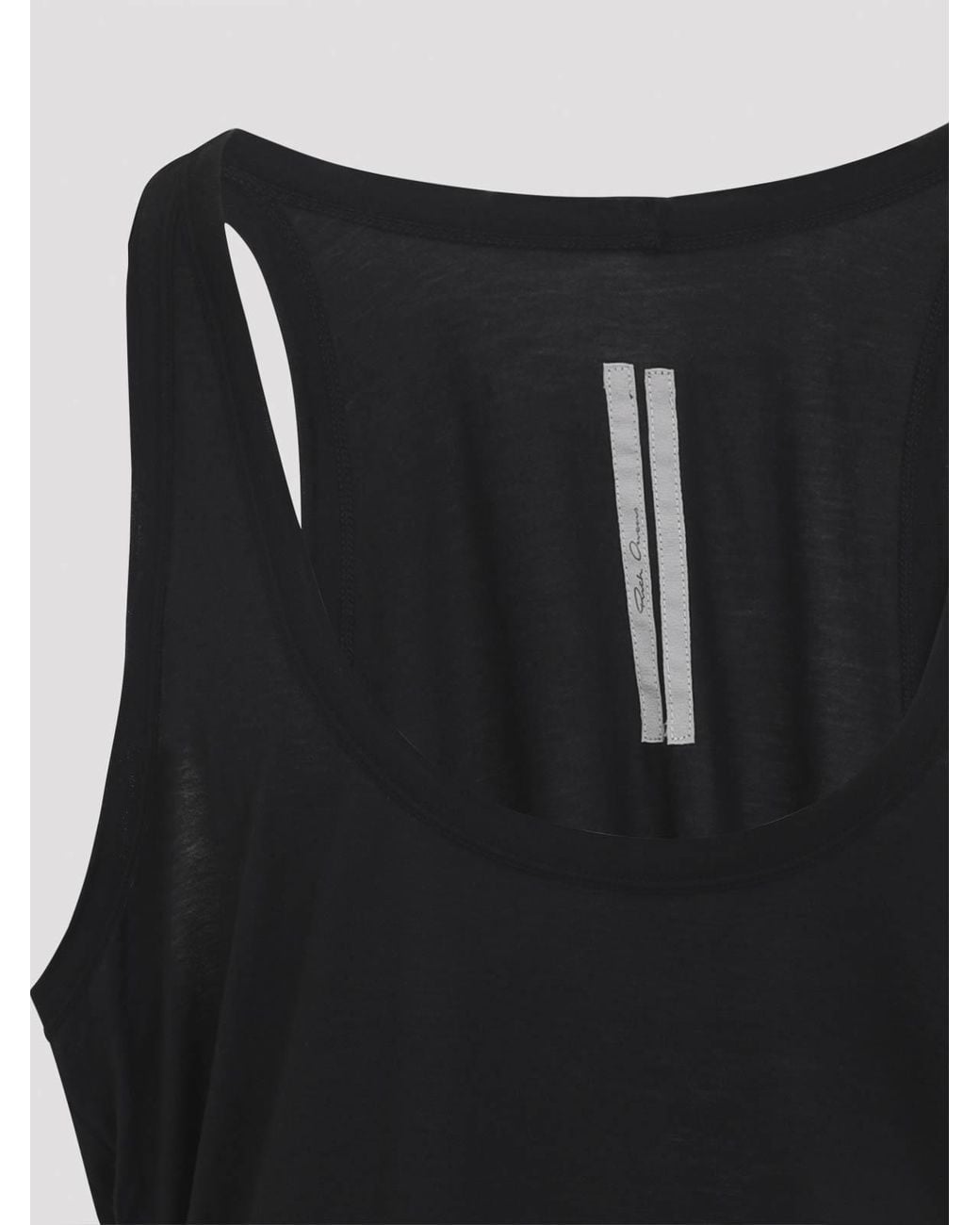 Rick Owens Black Pony Tank Top for men