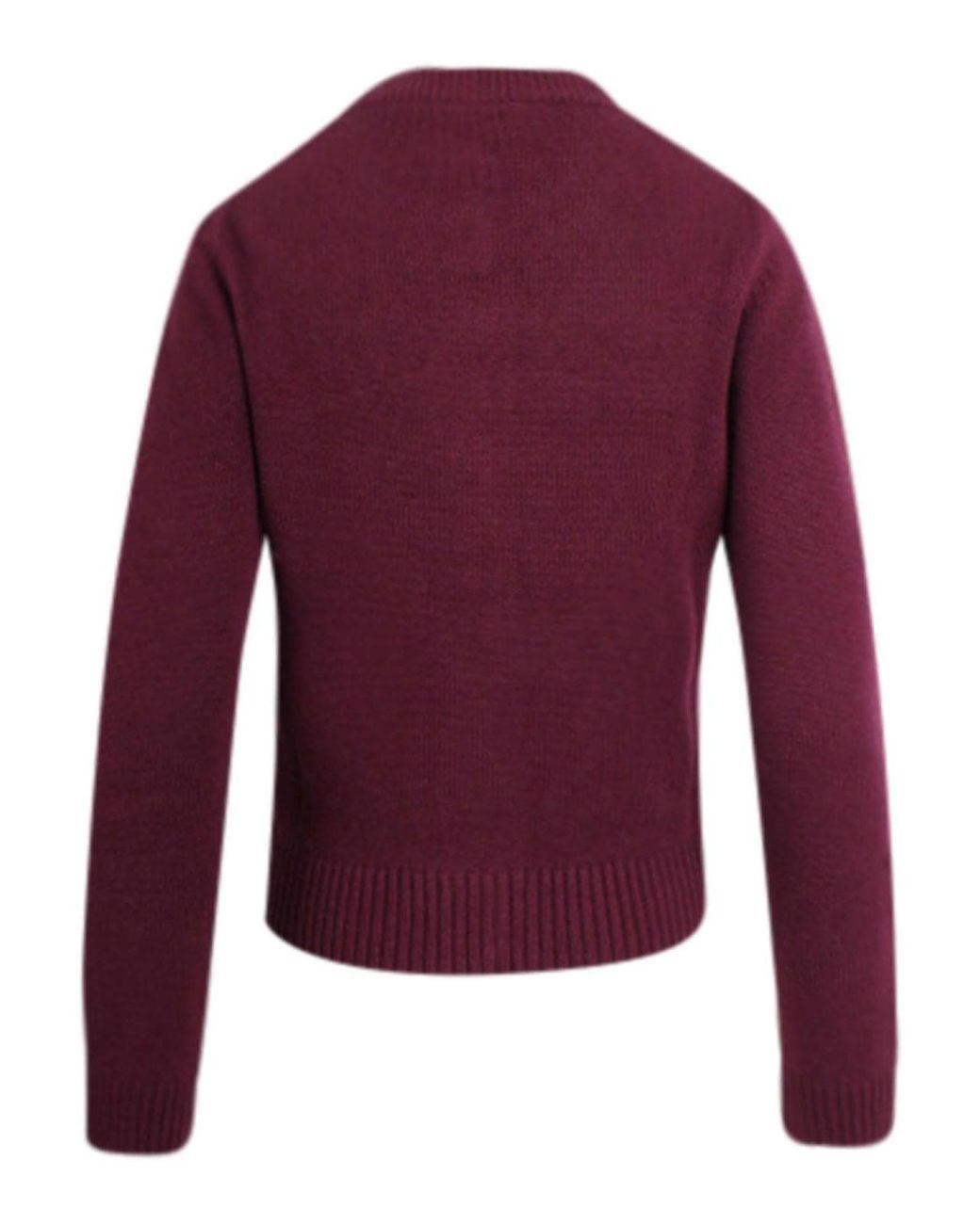 Ganni Purple Wool Blend Cardigan With Buttons