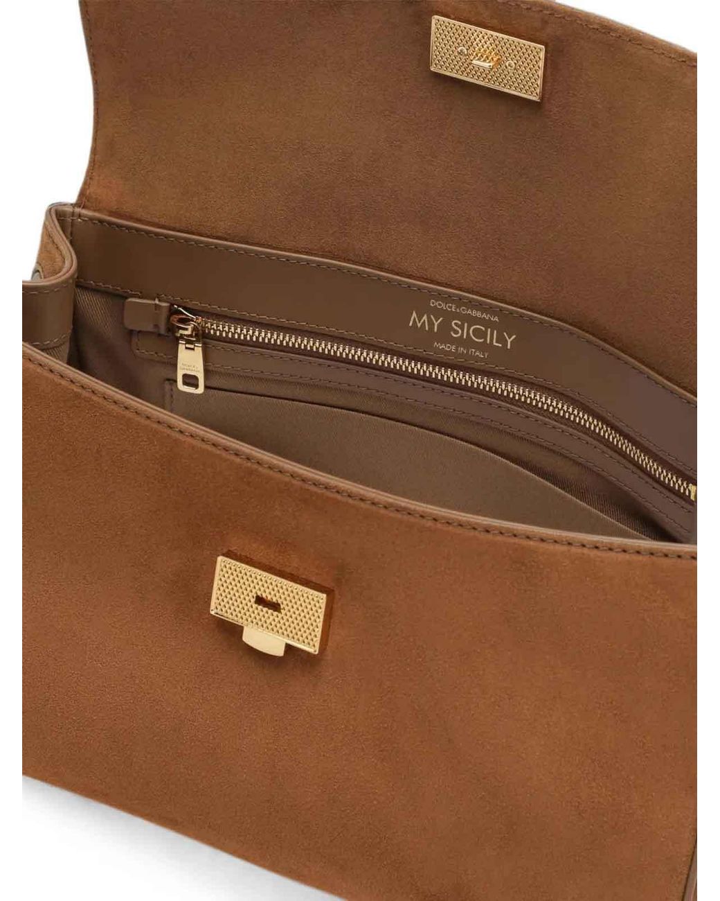 Dolce & Gabbana Brown My Sicily Hand Bag