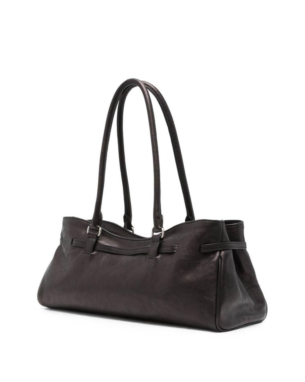 MARGE SHERWOOD Black Leather Top-Handle Bag