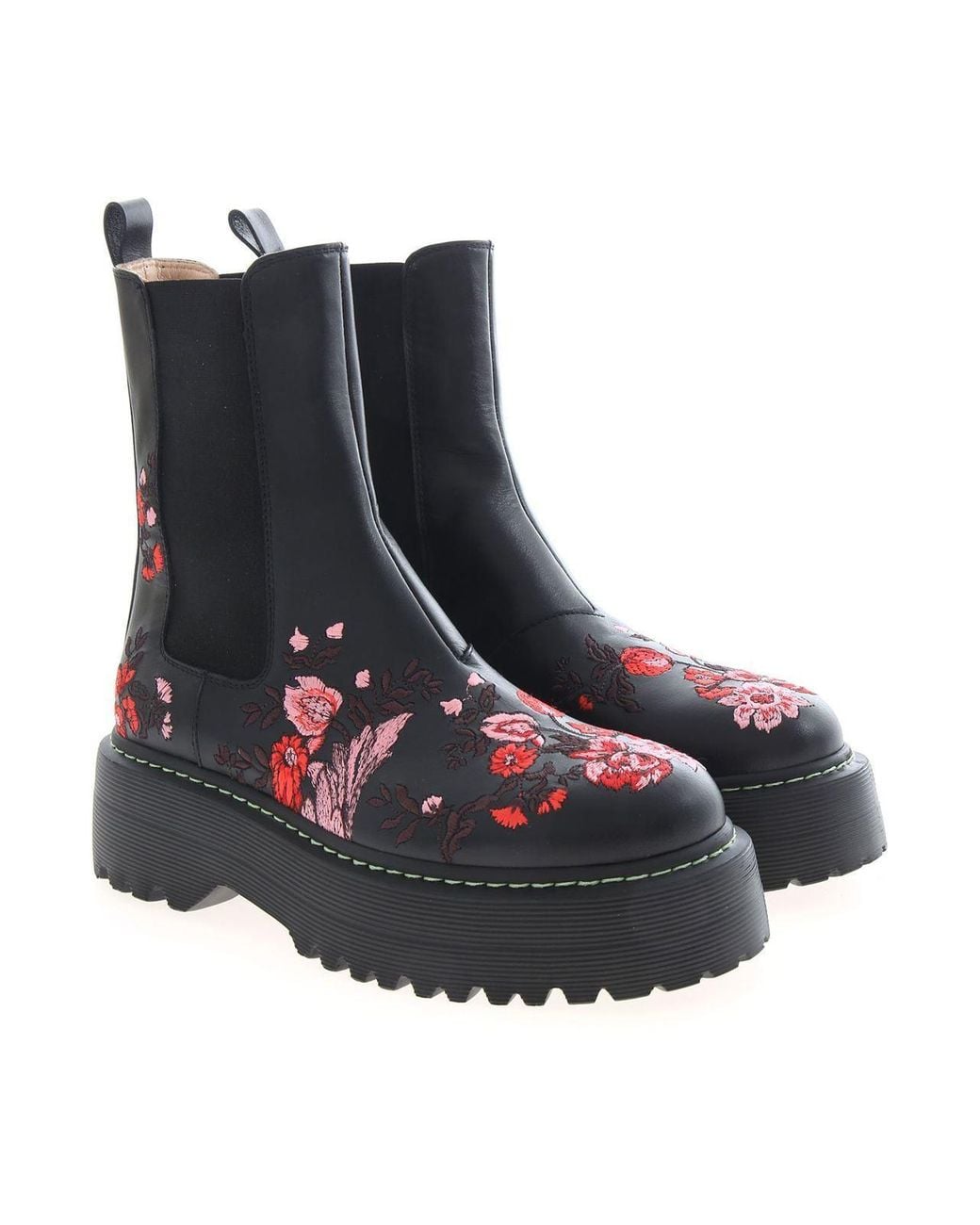 Vivetta Black Embroidered Chelsea Boots