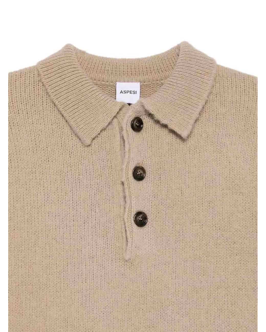 Polo Aspesi de hombre de color Natural