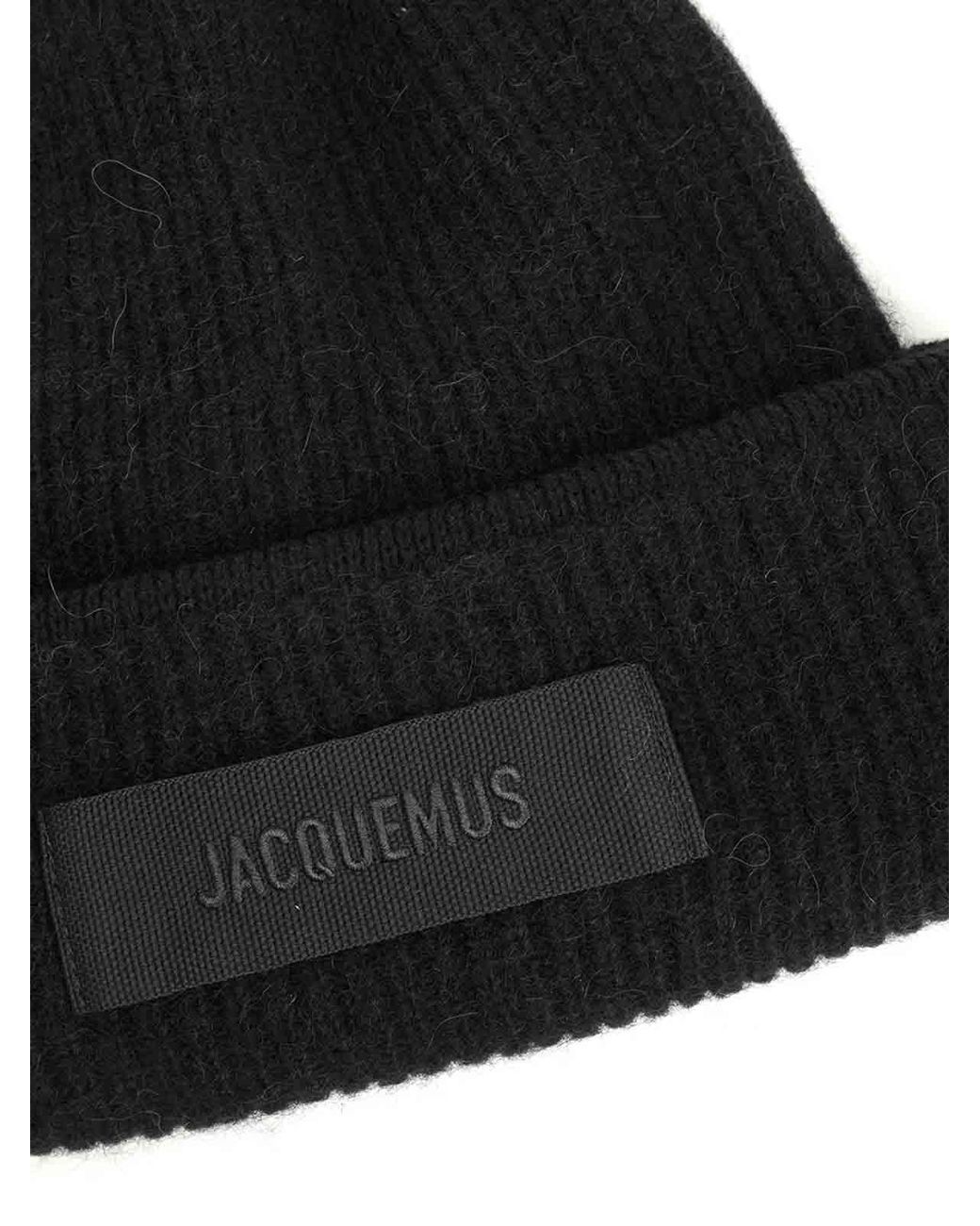 Jacquemus Black Le Bonnet Alpaca Hat