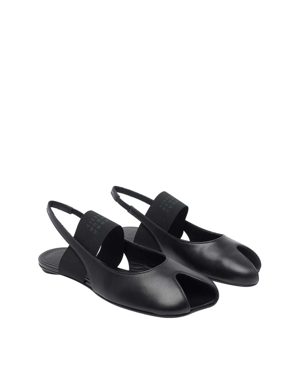 MM6 by Maison Margiela Black Anatomic Numeric Slingback