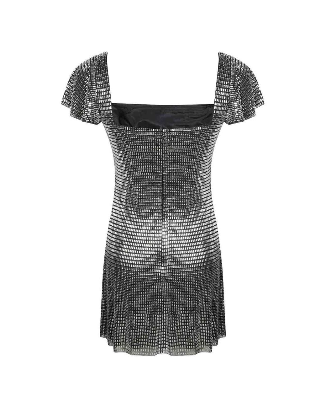 Self-Portrait Gray Mini Dress