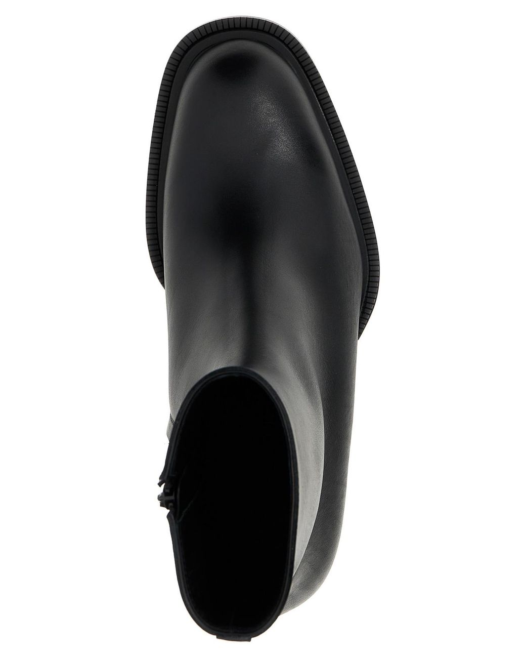 McQueen Black Double-Layer Side-Zip Ankle Boots for men