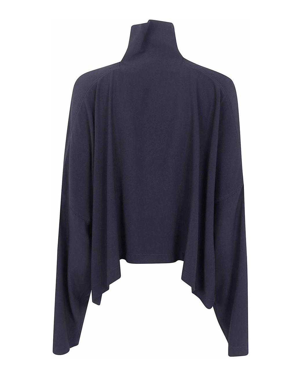 Rick Owens Blue Jumbo Tobard Cropped T-Shirt