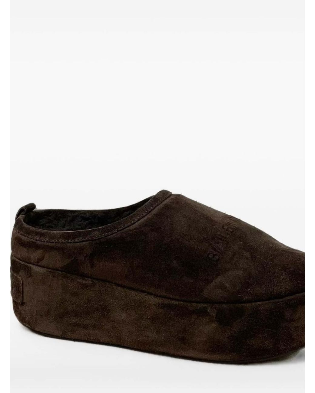 Balenciaga Brown Alaska Soft Platform Mule