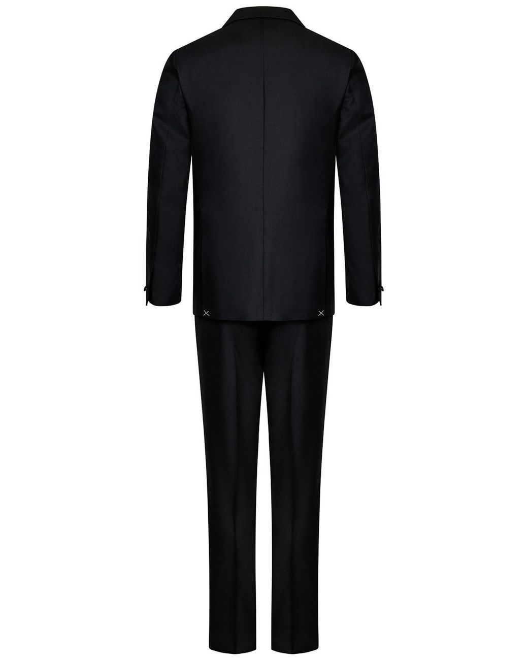 Franzese Collection Black James Bond Model Super 170S Tuxedo Suit for men