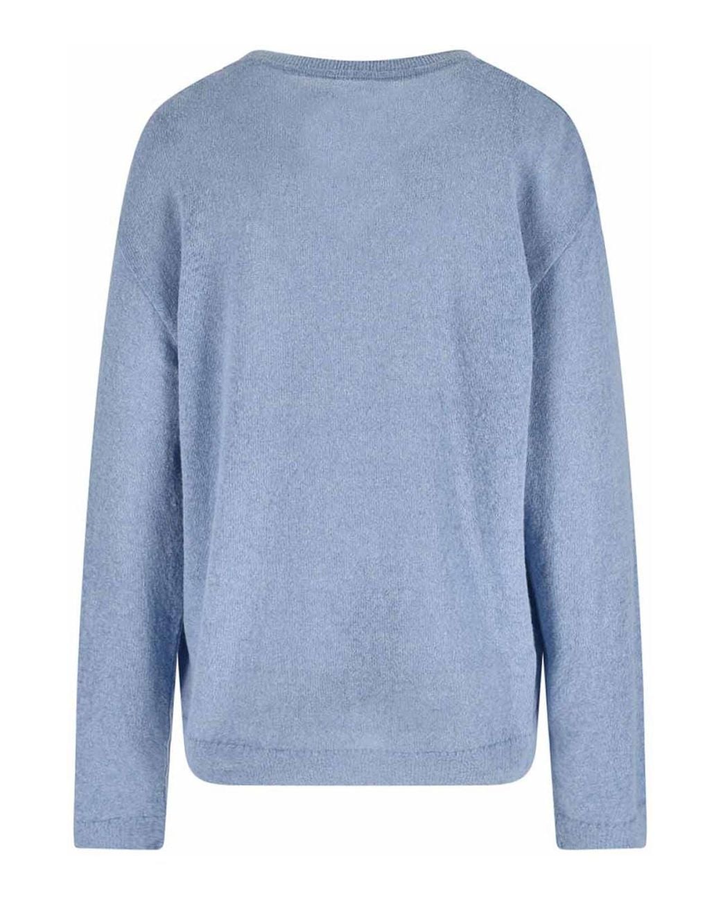 MYTHINKS Blue Alpaca Blend Sweater