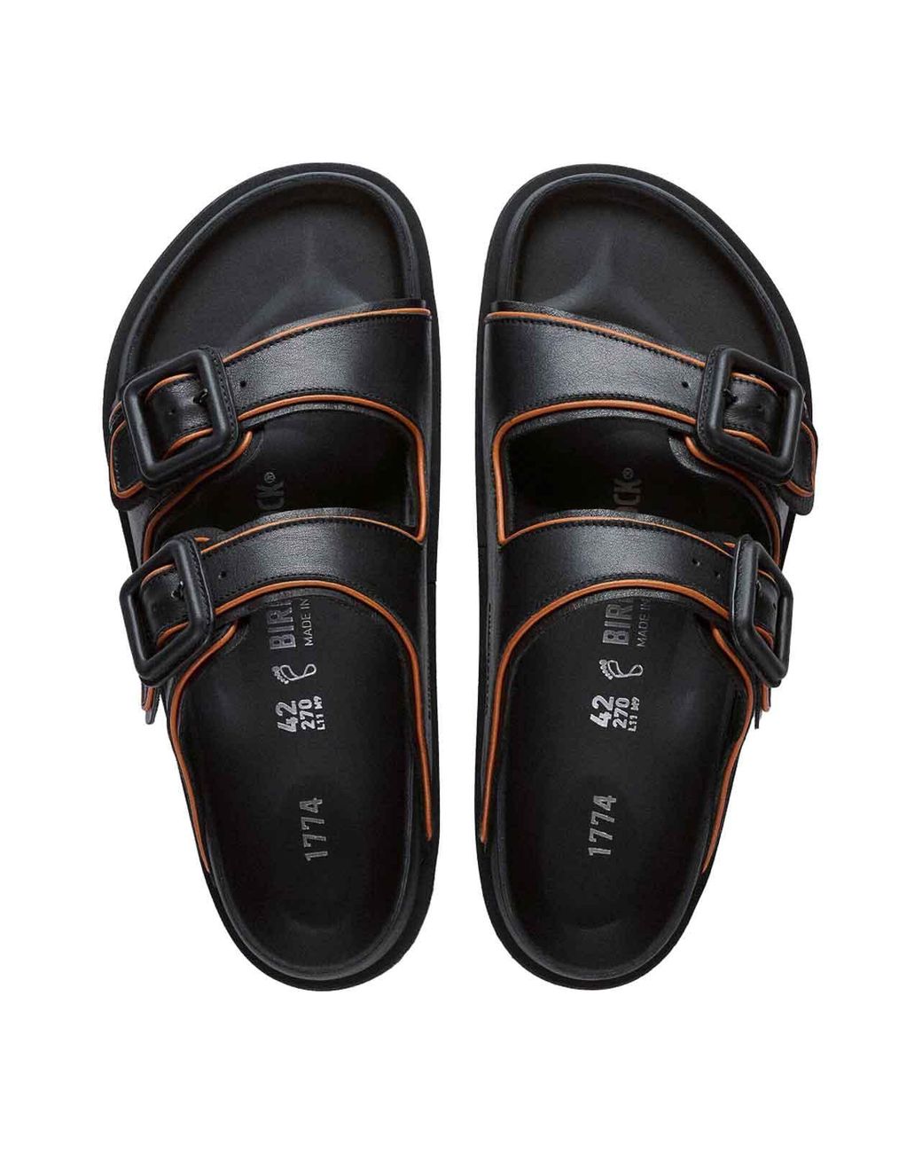 Birkenstock Black Arizona Exquisite Nappa Leather Sandals
