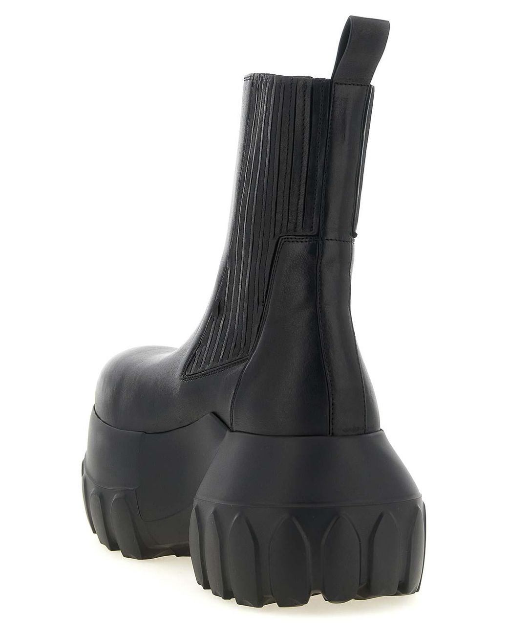Rick Owens Black Ramie Ankle Boots