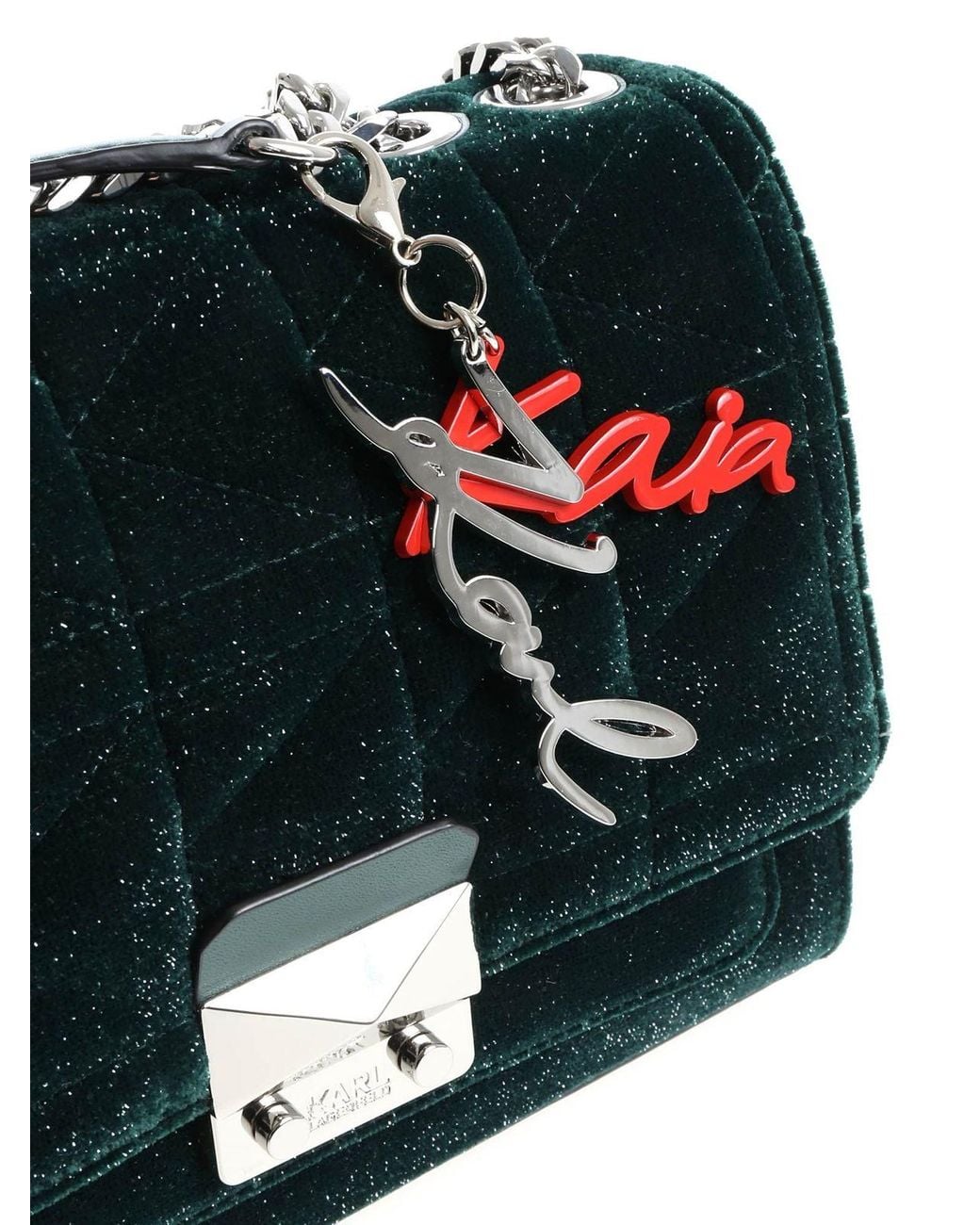Karl Lagerfeld Black Karl X Kaia Glittered Bag