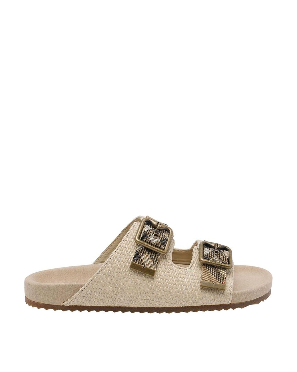 Burberry White Urchin Rafia Sandals