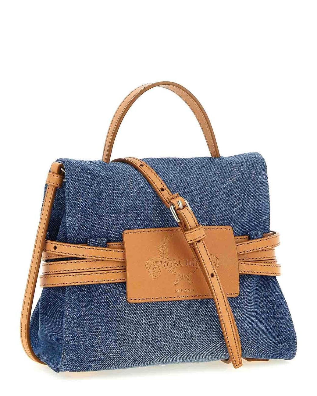 Moschino Blue Tie Me Handbag
