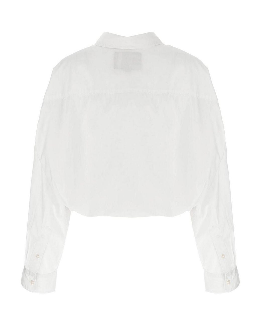 R13 White Crossover Bubble Shirt