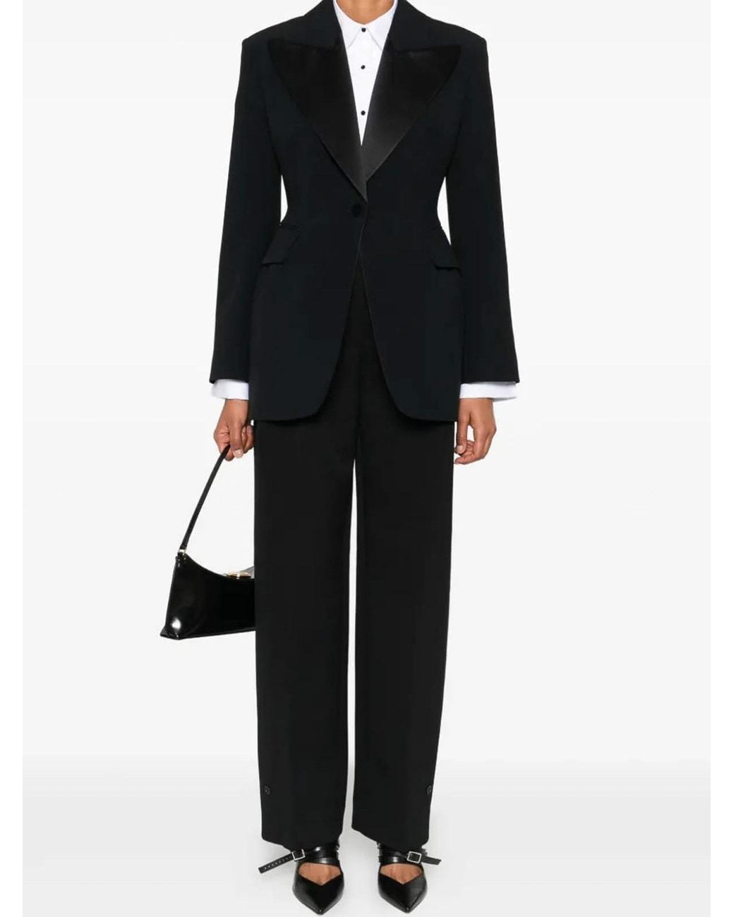 Ermanno Scervino Black Single-Breasted Jacket