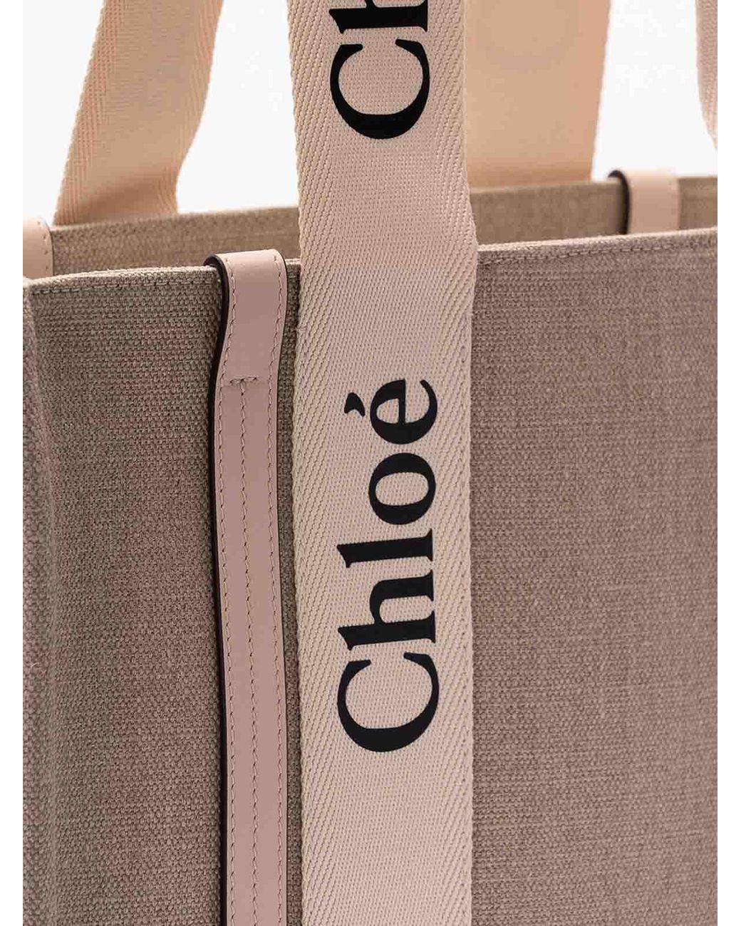 Chloé Natural Woody Medium Tote Bag