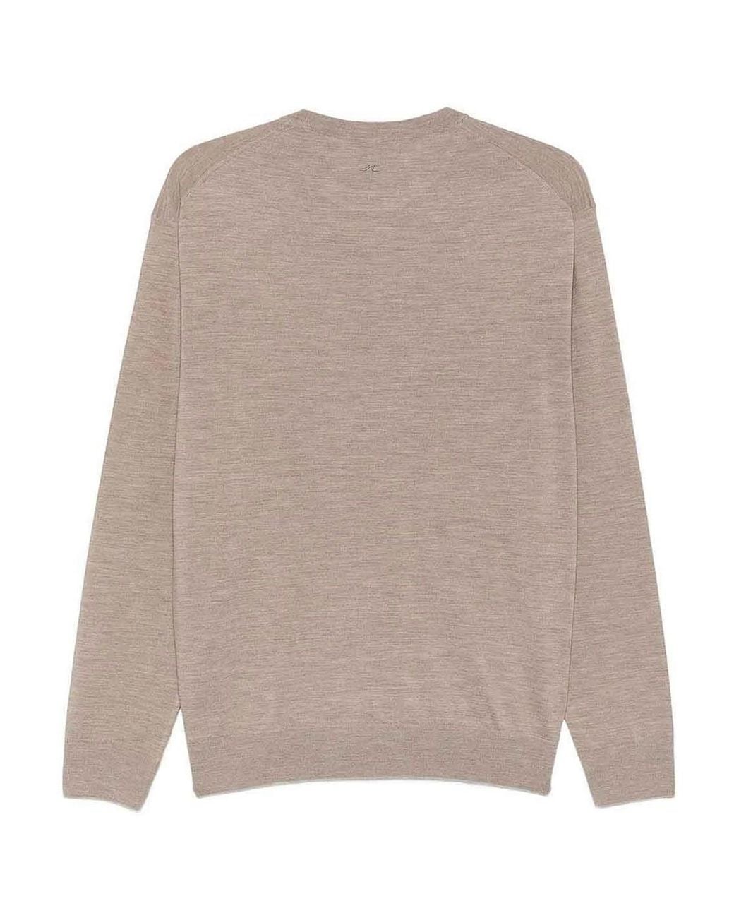 Paul & Shark Brown Superfine 140's Merino Wool Crewneck Knit for men