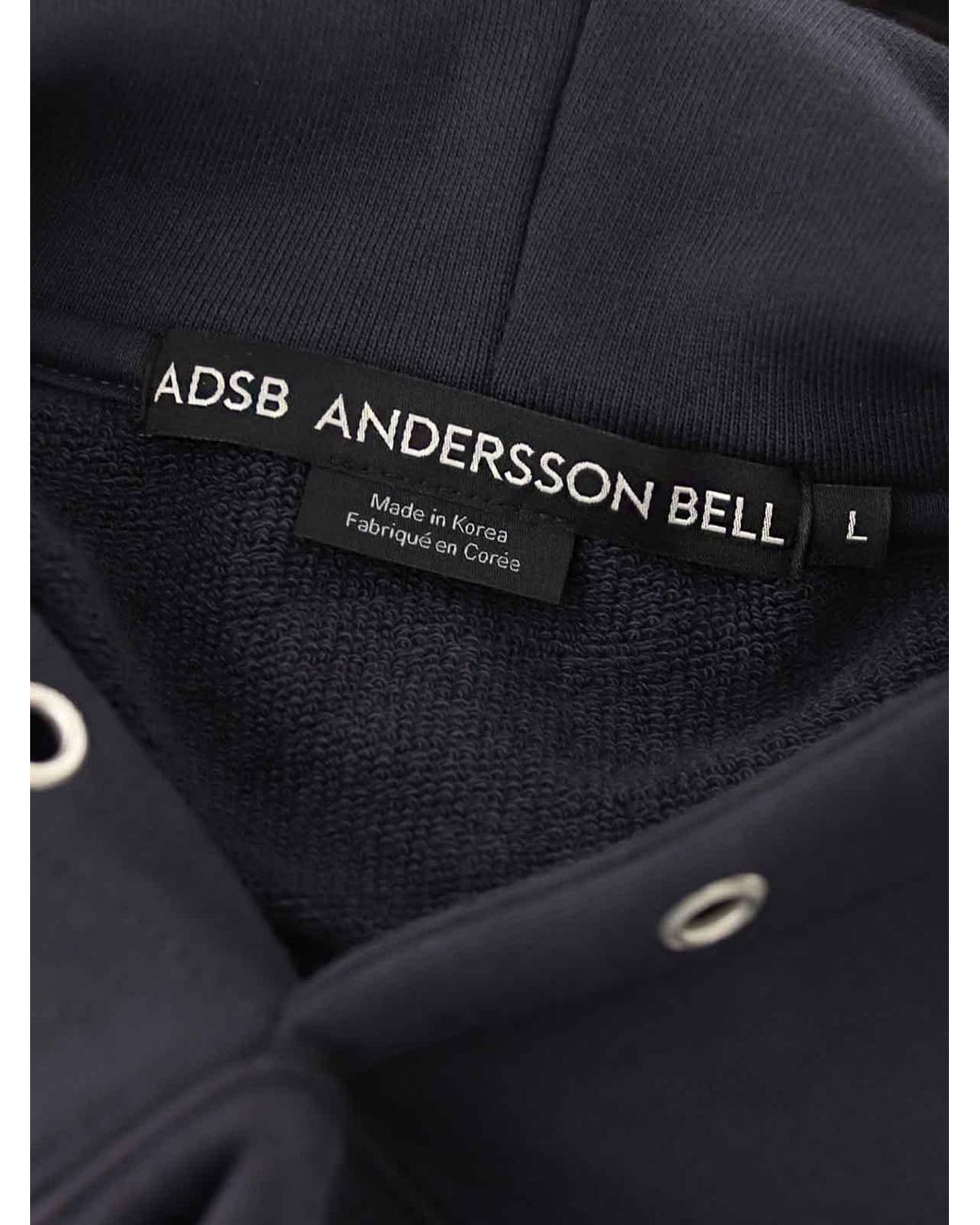 ANDERSSON BELL Blue Adsb Heart Hoodie for men