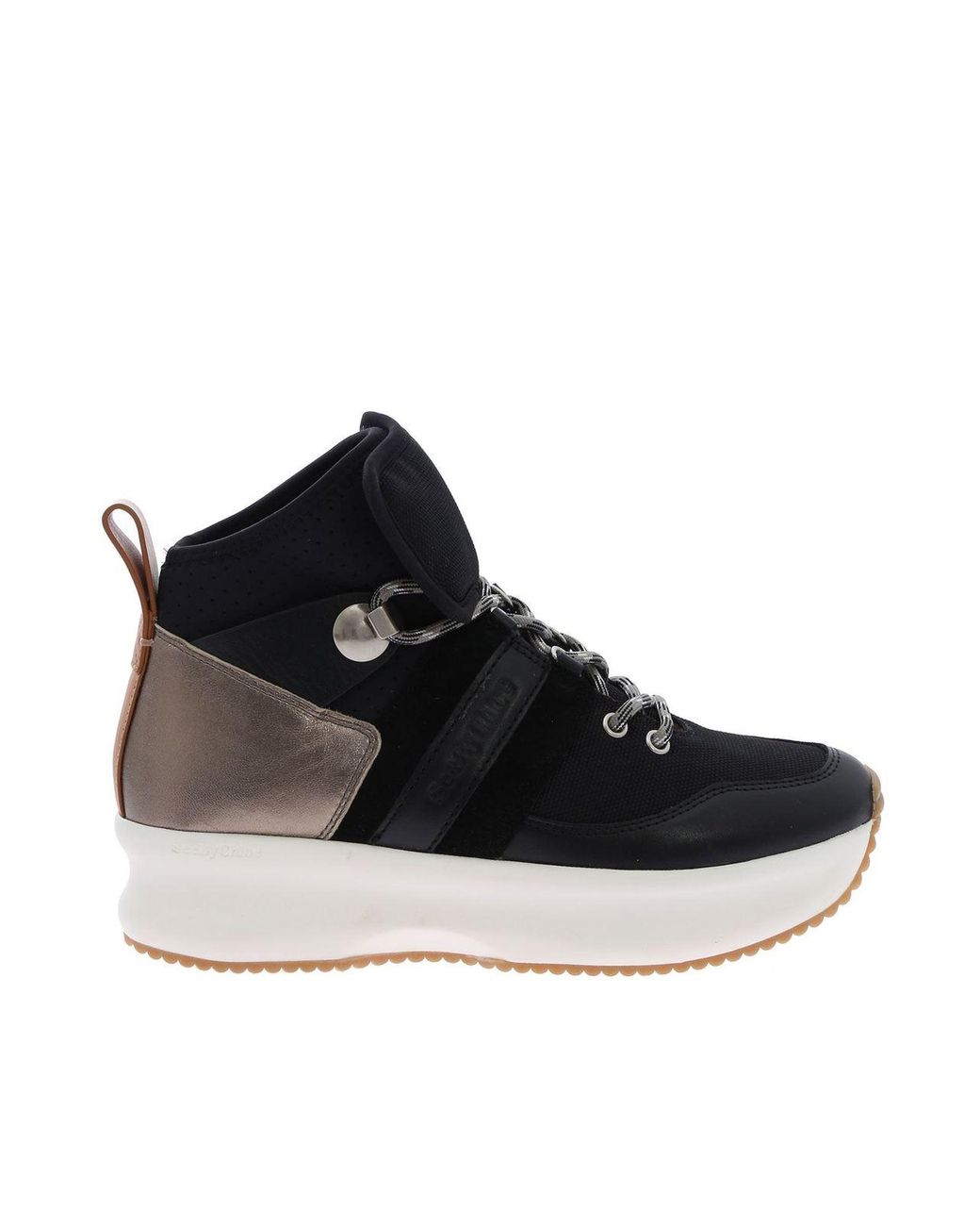 See By Chloé Black Atena Leather Sneakers