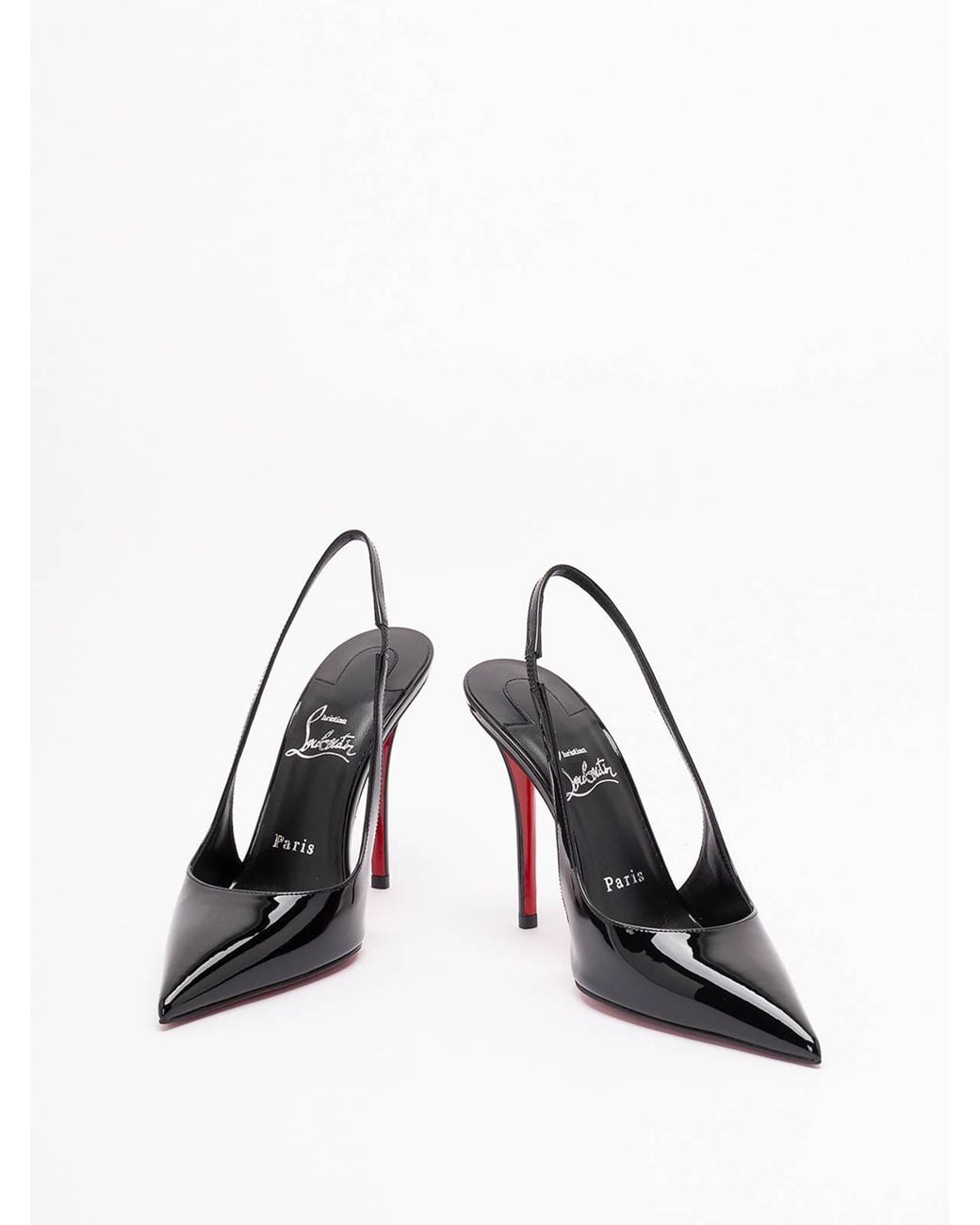 Christian Louboutin White 'Miss Z 100' Slingbacks