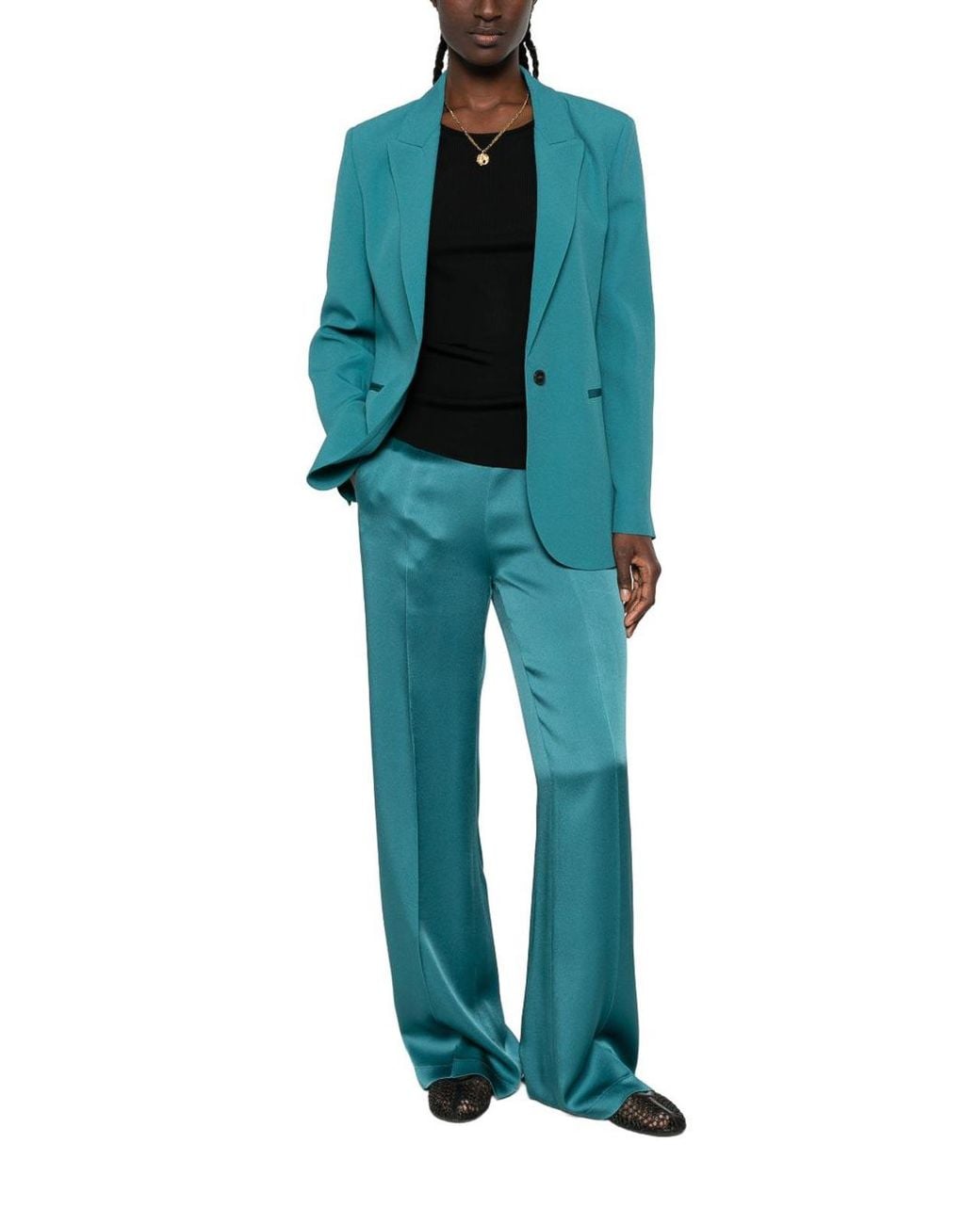 Forte_forte Blue Single-Breasted Blazer Jacket