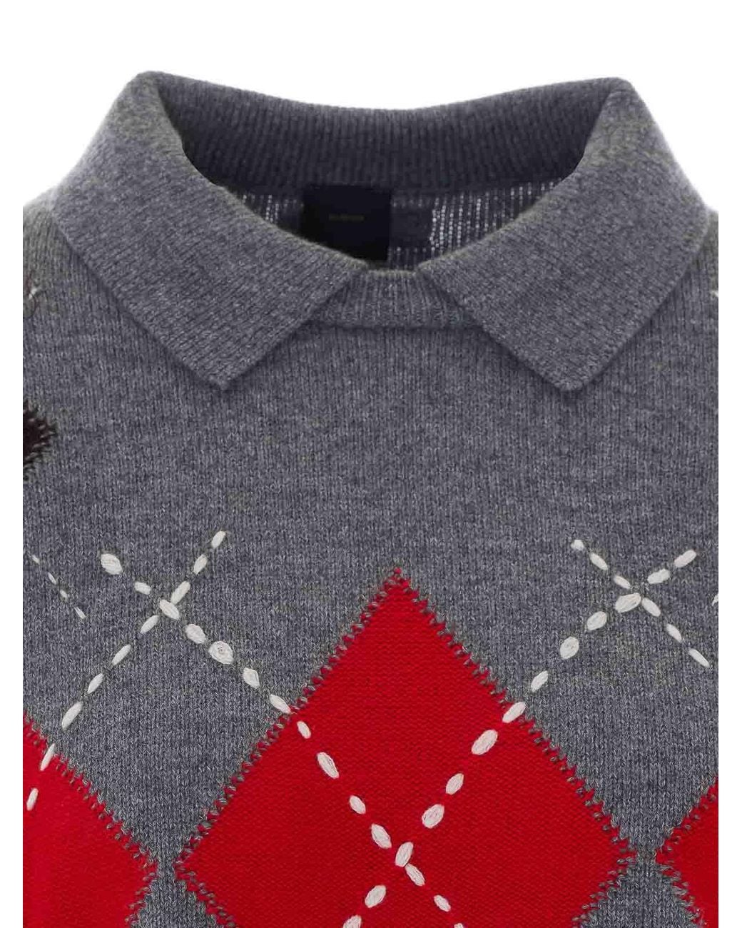 Pinko Red Polo Sweater