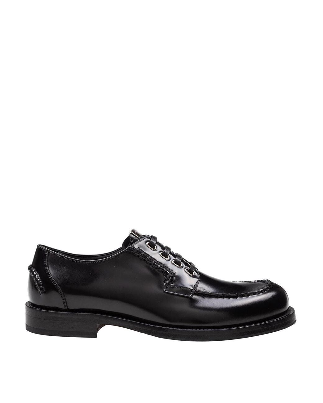Dolce & Gabbana Black Leather Corsair Derby for men