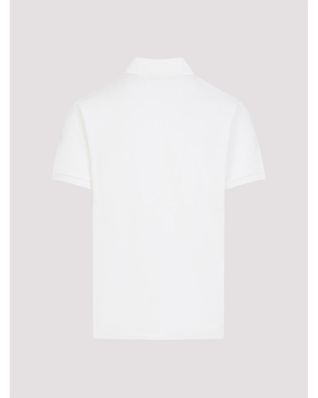 Moncler White Short Sleeves Polo for men