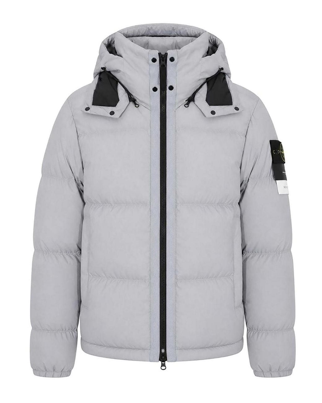 Stone Island Gray Tear-Resistant Down Jacket for men