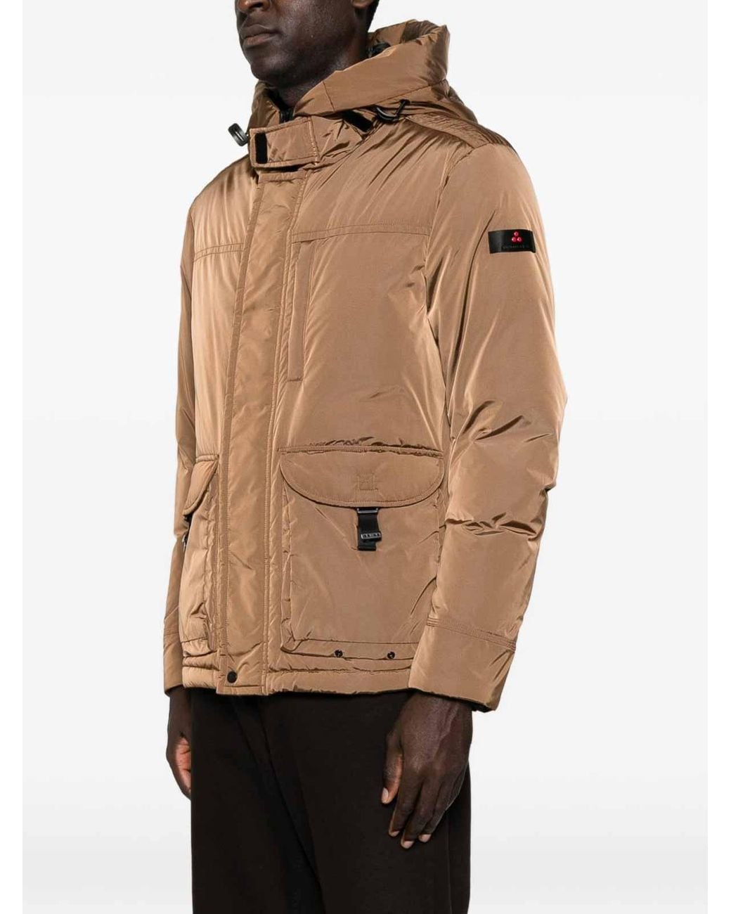 Peuterey Brown Ronnie Technical Fabric Parka Jacket for men