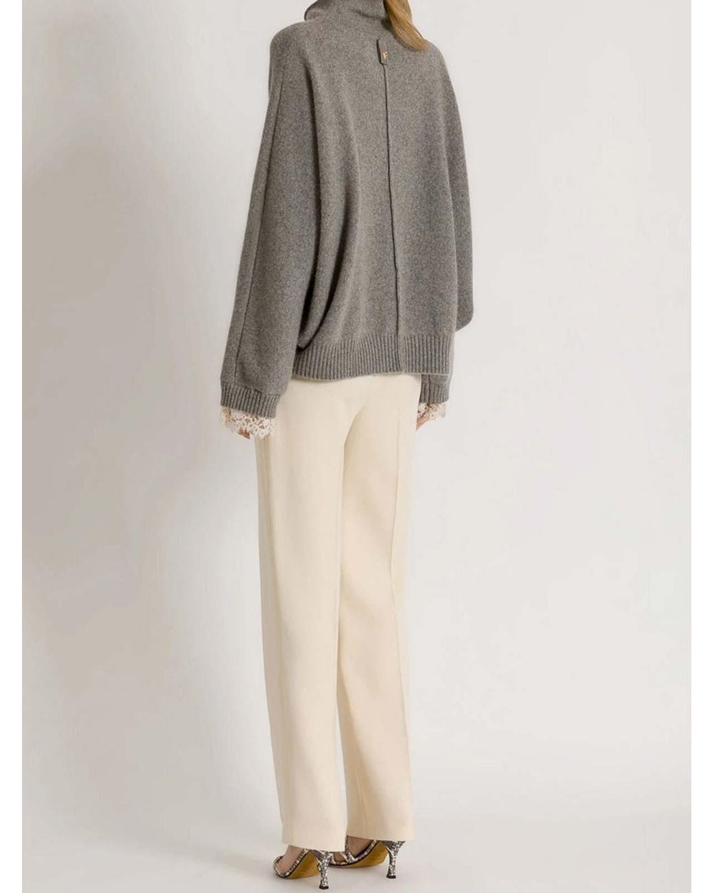 Alberta Ferretti Gray Sweater