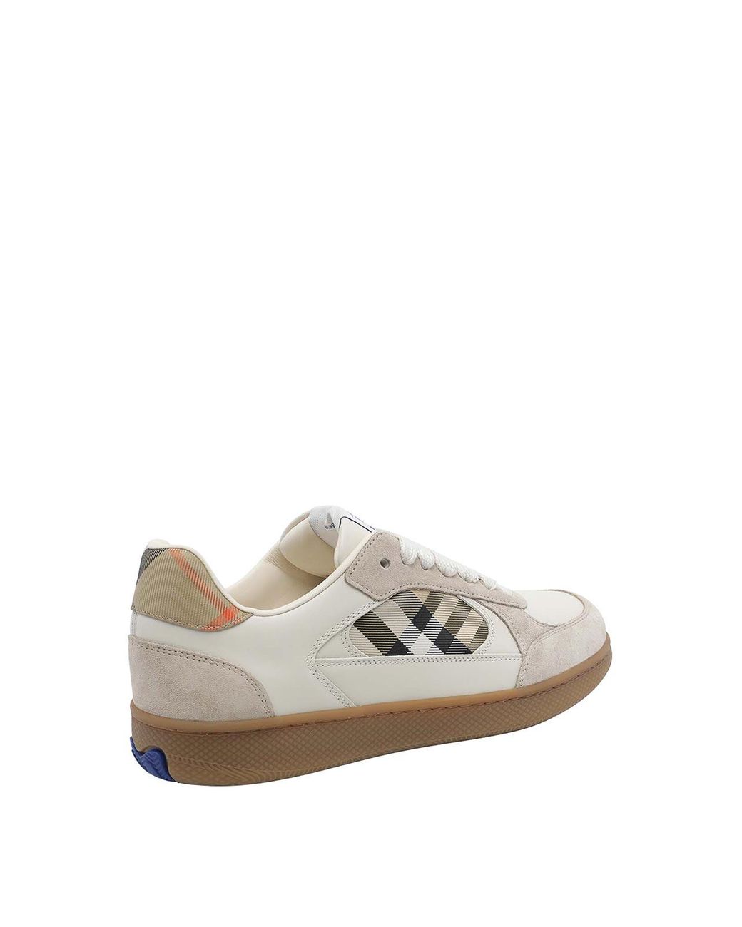 Burberry White Terrace Check Sneakers for men