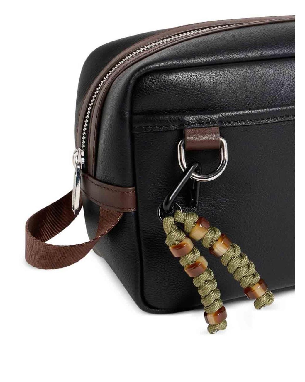 DSquared² Black D2 Upside Down Leather Beauty Case for men