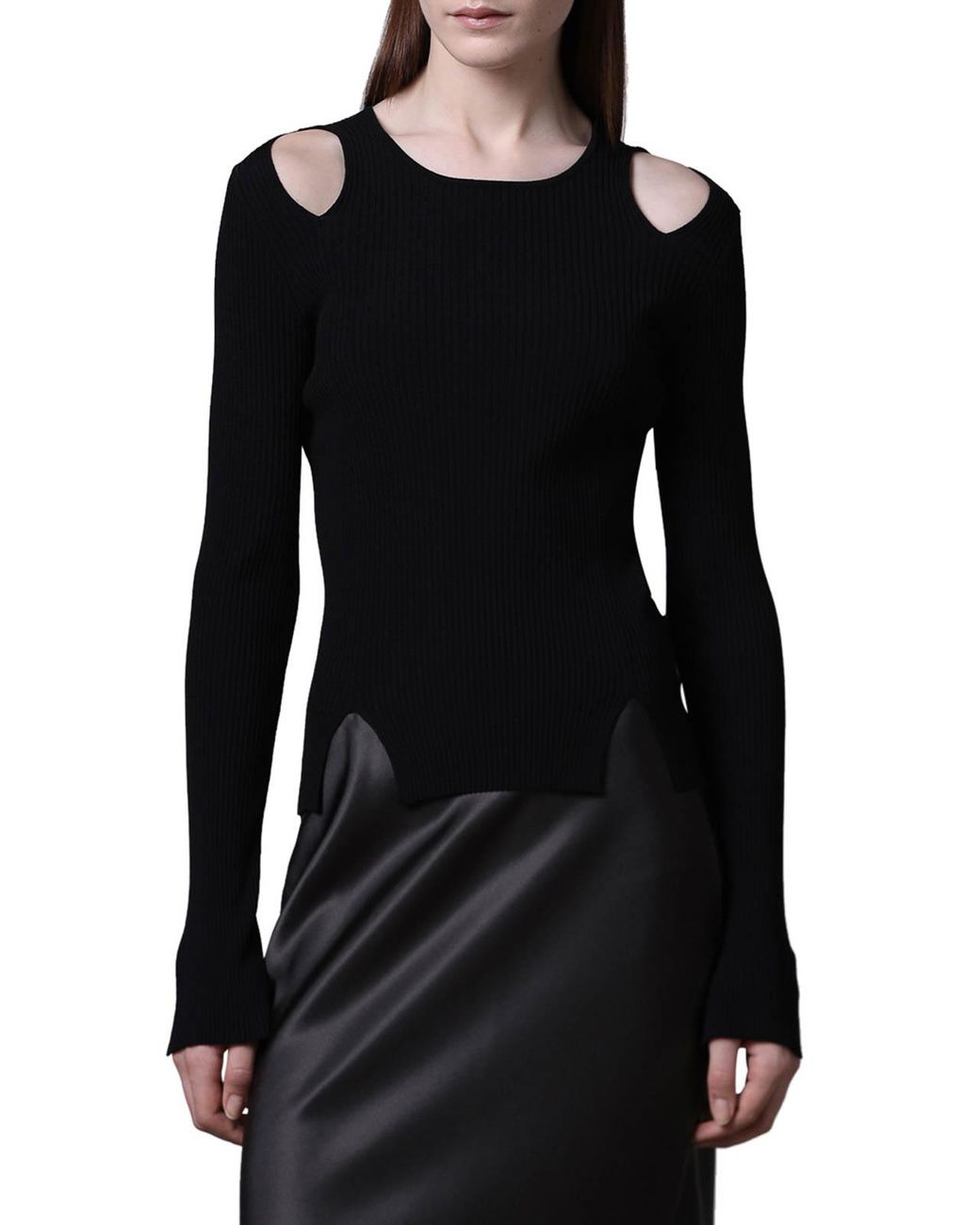 Roberto Collina Black U-Boot-Pullover
