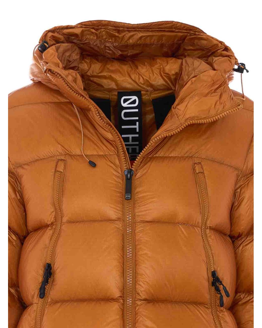 OUTHERE Orange Stripe Down Jacket for men