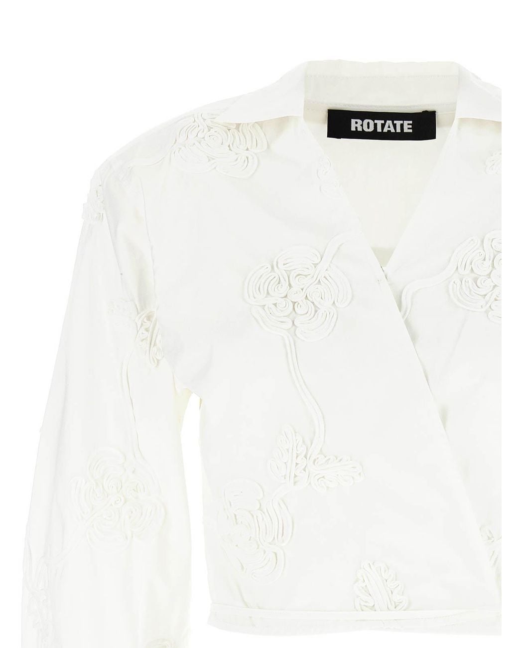 ROTATE BIRGER CHRISTENSEN White Wrap Cotton Shirt