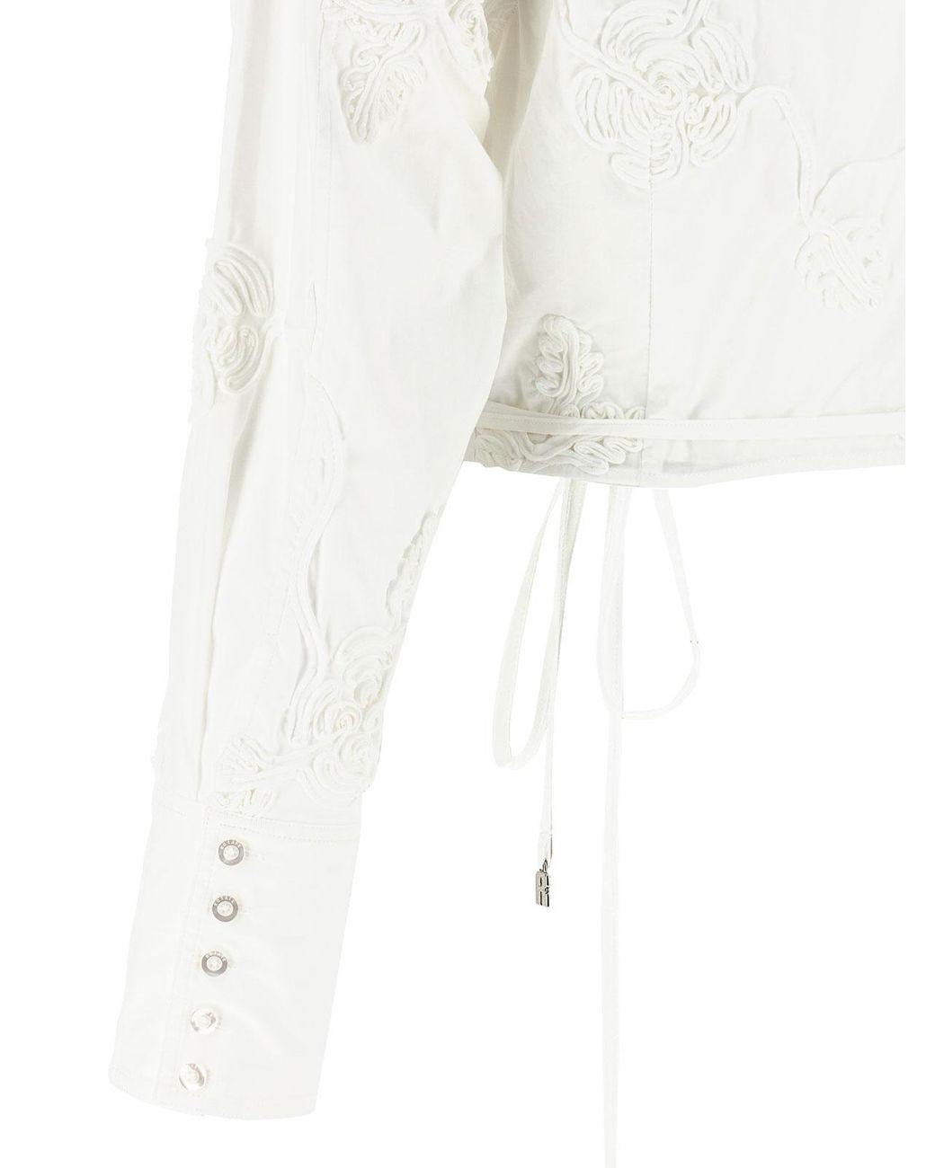 ROTATE BIRGER CHRISTENSEN White Wrap Cotton Shirt