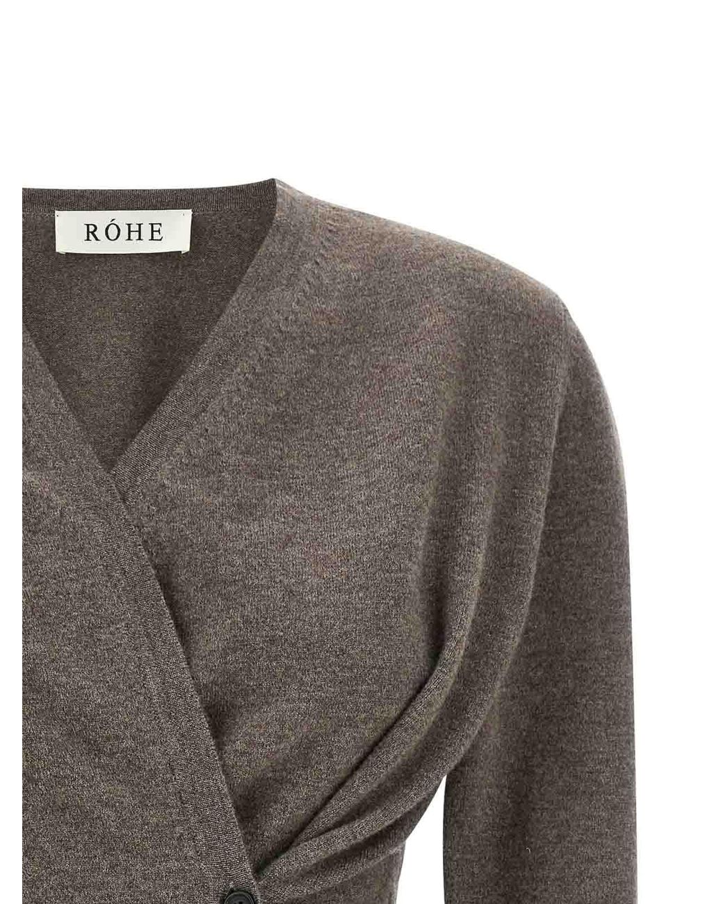 Rohe Gray Asymmetrical Cardigan
